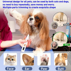 Upgraded Dog Paw Trimmer with LED Light, 18 mm Widen Blade