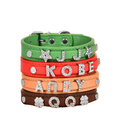 Custom-made letter diamond collar