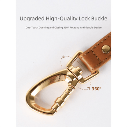 Simple leather dog leash for small and medium-sized dogs| ArtisanUni