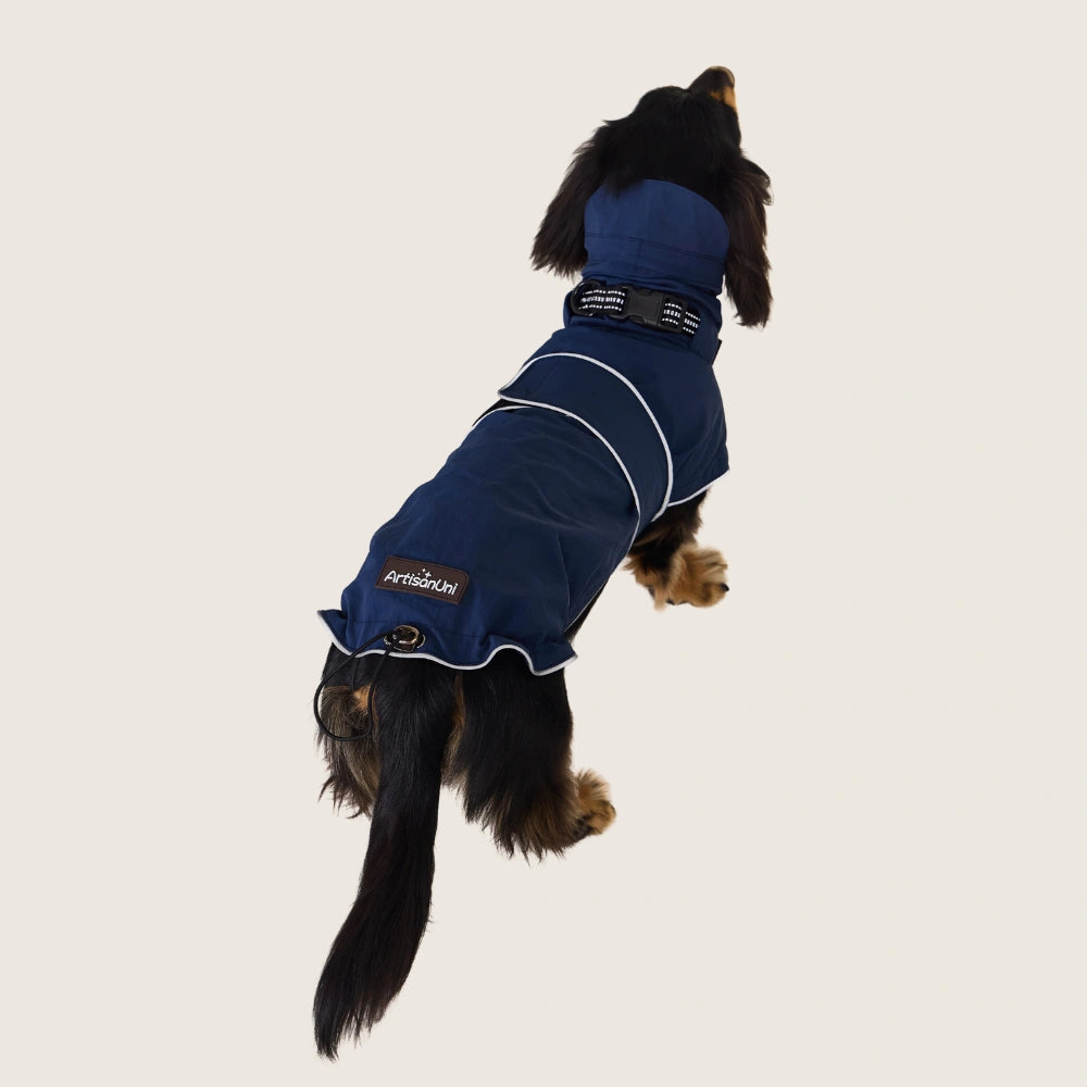 Dachshund Raincoat | Waterproof Windproof Shell Jacket with Hood | ArtisanUni
