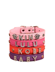Custom-made letter diamond collar