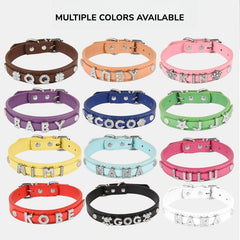 Custom-made letter diamond collar