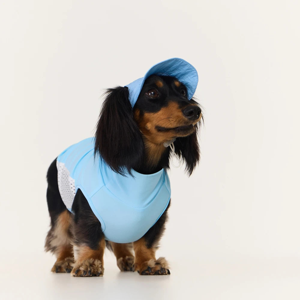 Sky Blue Cooling Hat | Wide Brim Sun Protection Cap | ArtisanUni
