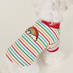 ArtisanUni Red striped pet T-shirt