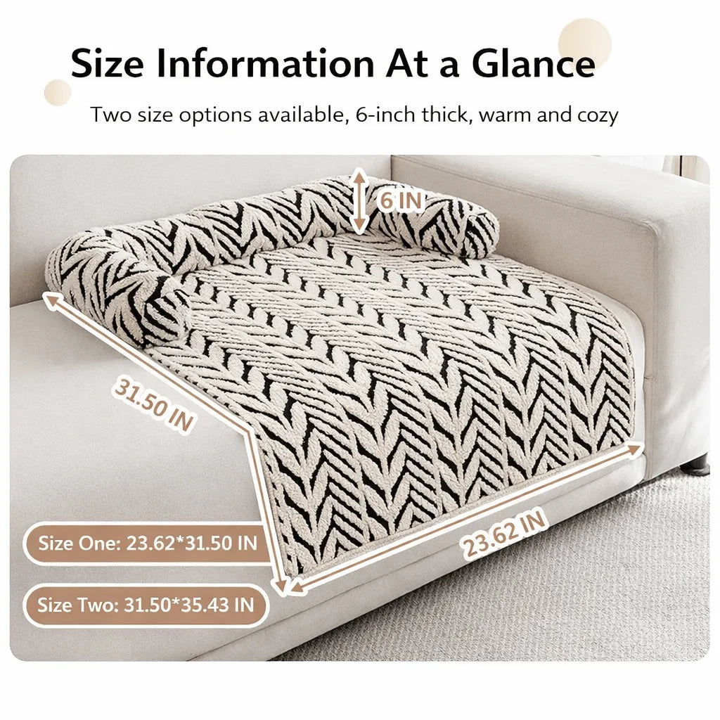 Semi-Enclosed Pet Sofa Bed | Plush Winter Cushion for Cats & Small Dogs | ArtisanUni