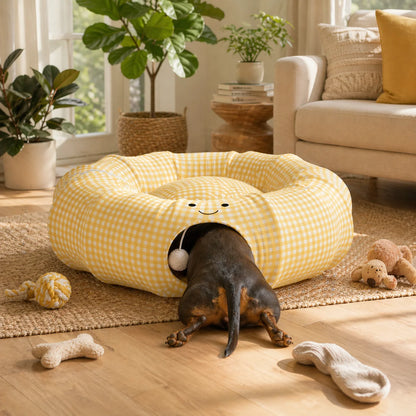 Dachshund Bed | Tunnel Burrow Cave + Open Cushion | All-Season | ArtisanUni