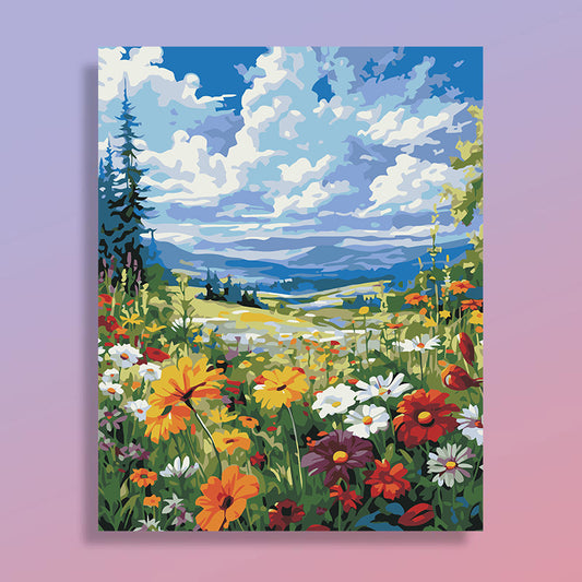 Mountain flowers in full bloom