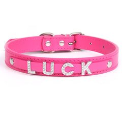 Custom-made letter diamond collar