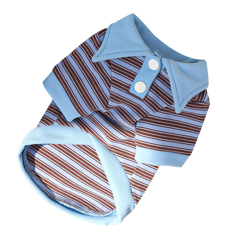 ArtisanUni Polo striped German fleece sweater