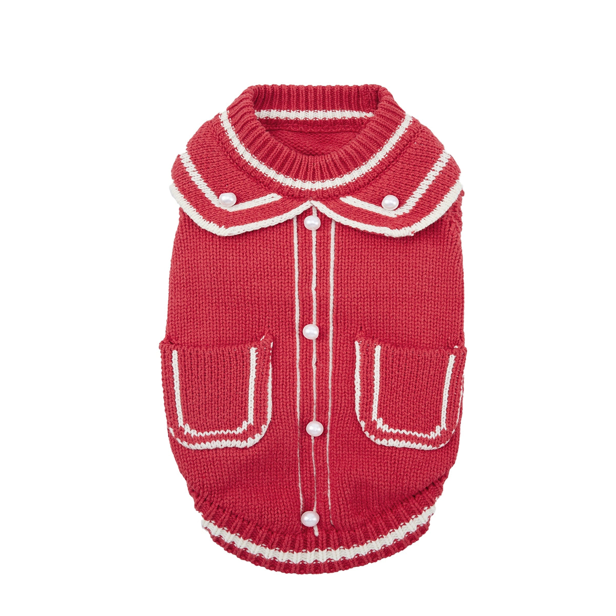 Warm red vest Christmas sweater