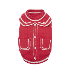 Warm red vest Christmas sweater