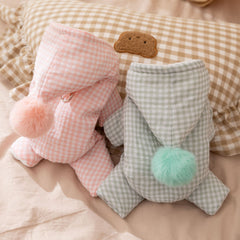 ArtisanUni Winter fleece-lined plaid cotton coat