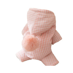 ArtisanUni Winter fleece-lined plaid cotton coat