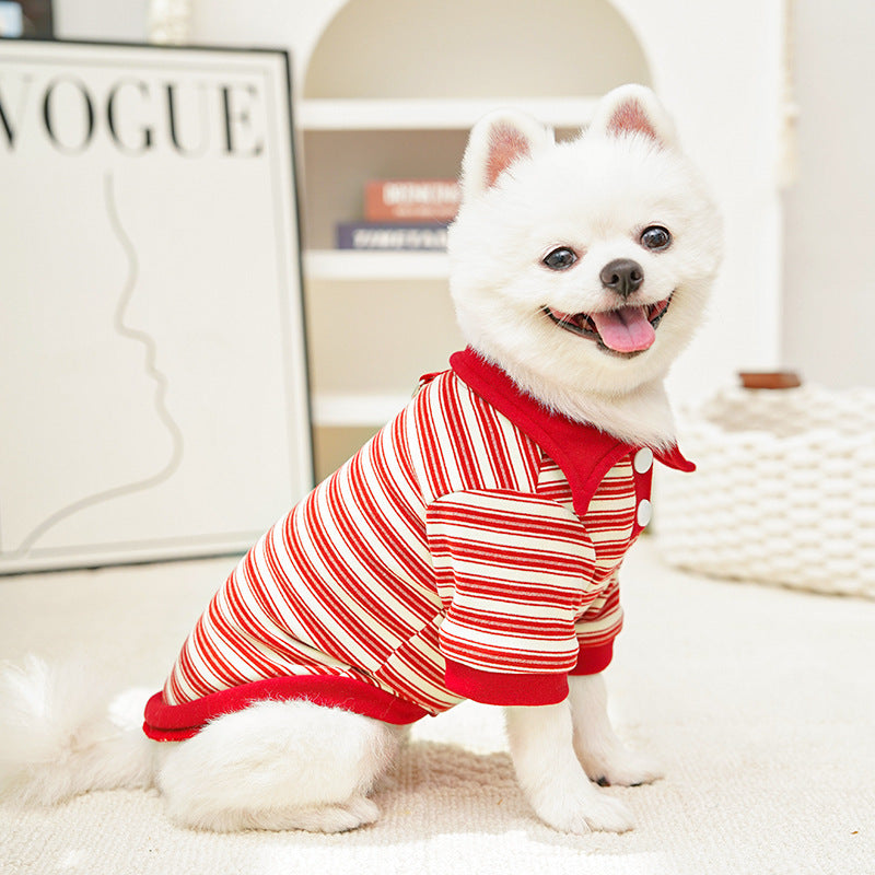 ArtisanUni Polo striped German fleece sweater