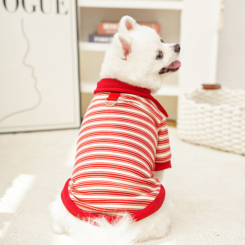 ArtisanUni Polo striped German fleece sweater