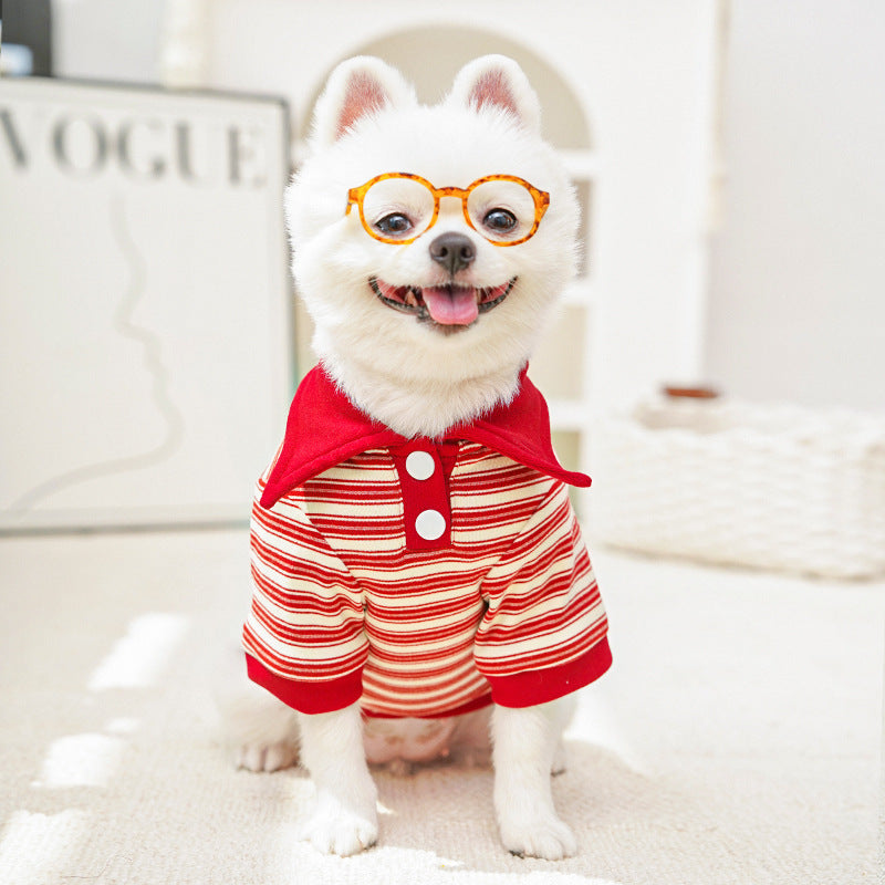 ArtisanUni Polo striped German fleece sweater