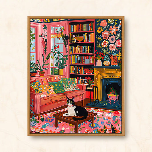 Cat and Book Encounter