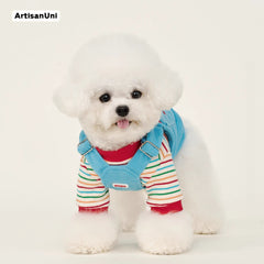 ArtisanUni Red striped pet T-shirt