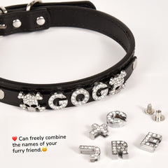 Custom-made letter diamond collar