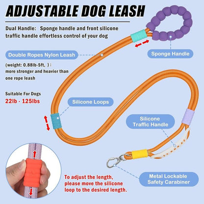 Hands Free Dog Leash | No-Pull Rope Lead with Cloud Foam Padding | ArtisanUni