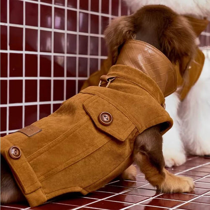 Dachshund Coats | Luxury Reversible Suede Vest | ArtisanUni