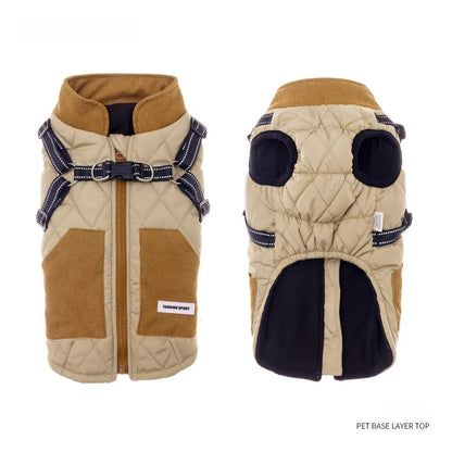 Fleece-Lined Dog Harness Vest for Warm & Comfortable Walks | ArtisanUni