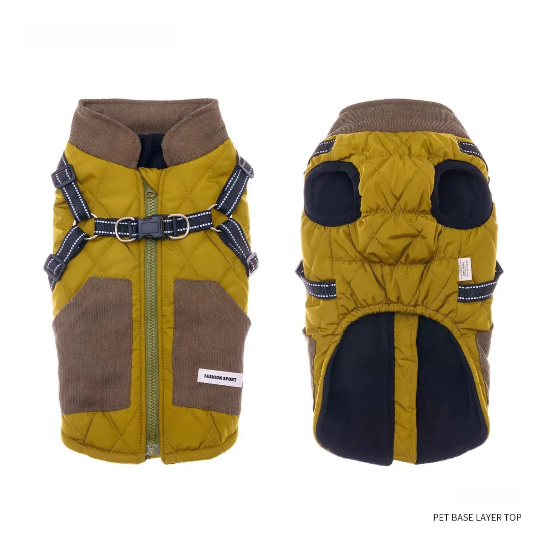 Fleece-Lined Dog Harness Vest for Warm & Comfortable Walks | ArtisanUni