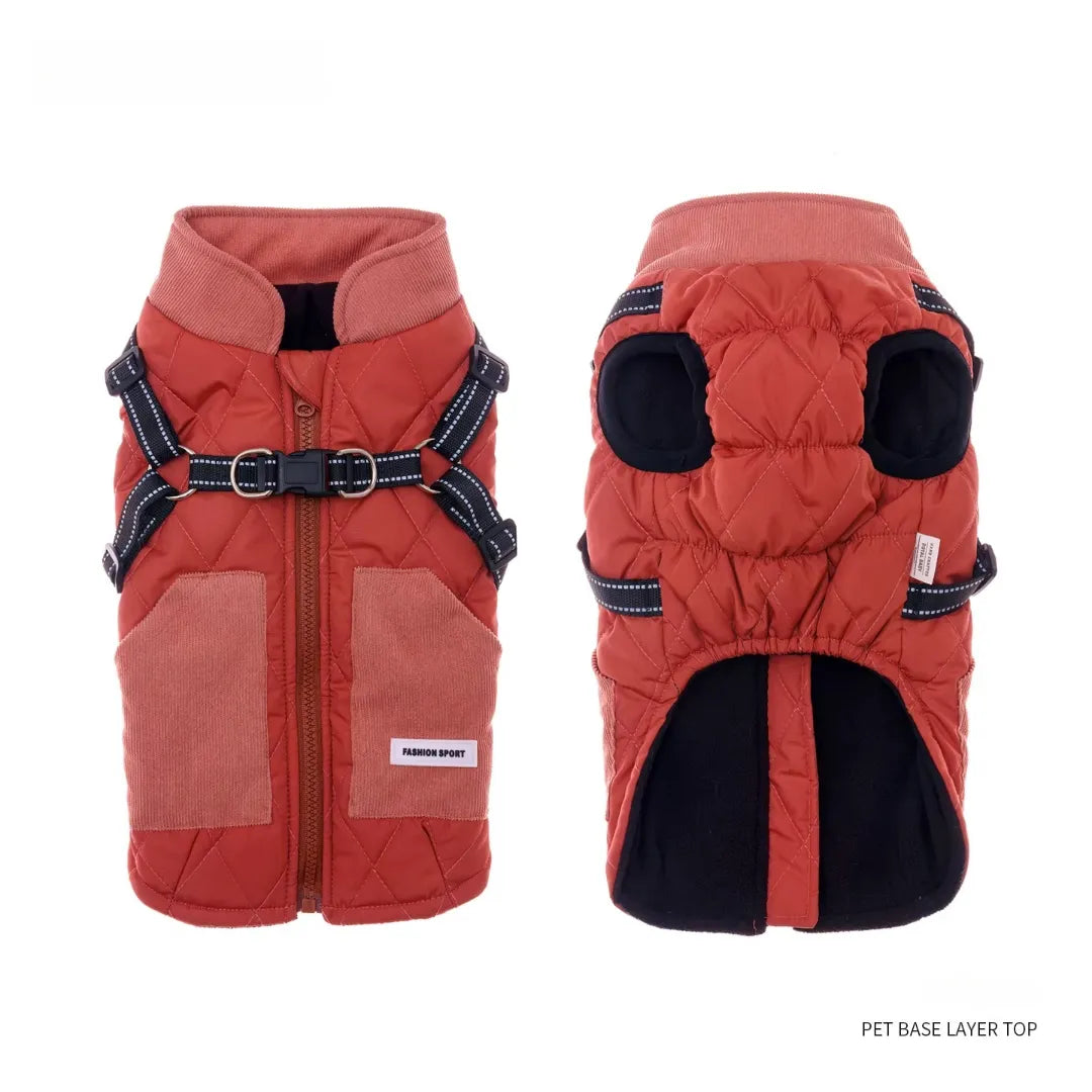 Fleece-Lined Dog Harness Vest for Warm & Comfortable Walks | ArtisanUni