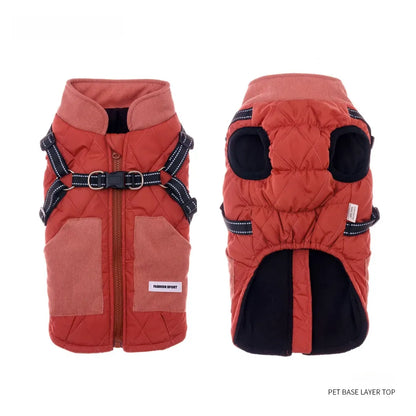 Fleece-Lined Dog Harness Vest for Warm & Comfortable Walks | ArtisanUni