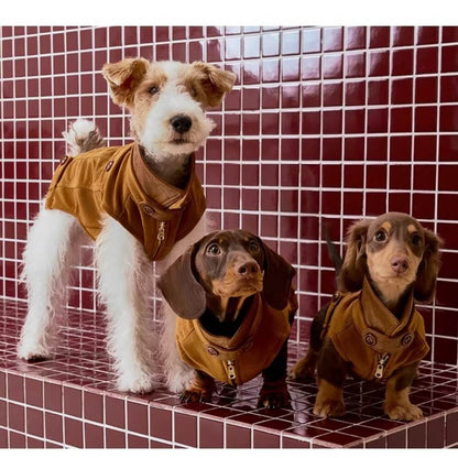 Dachshund Coats | Luxury Reversible Suede Vest | ArtisanUni
