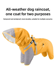 ArtisanUni Outdoor hooded detachable dog raincoat