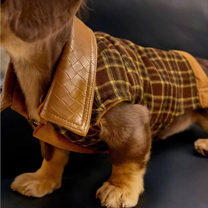 Dachshund Coats | Luxury Reversible Suede Vest | ArtisanUni