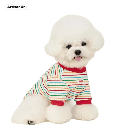 ArtisanUni Red striped pet T-shirt