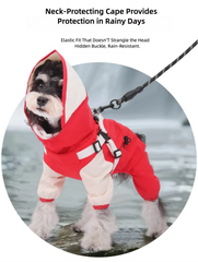 ArtisanUni Outdoor hooded detachable dog raincoat