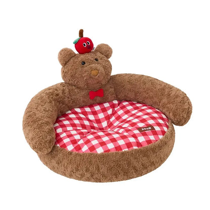 ArtisanUni  Calming Round Dog Bed - Modern Design for Anxious Pets