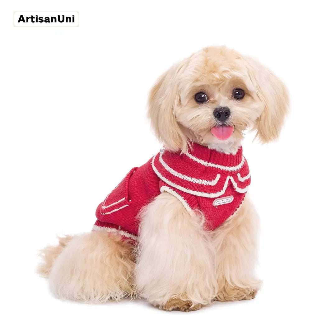 Warm red vest Christmas sweater