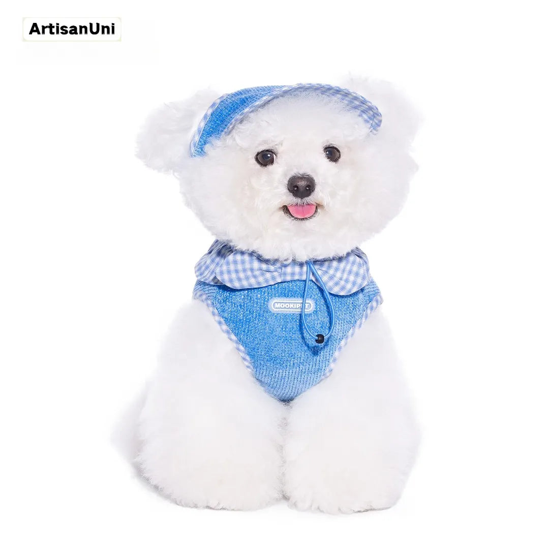 ArtisanUni Blue bow tie sweater