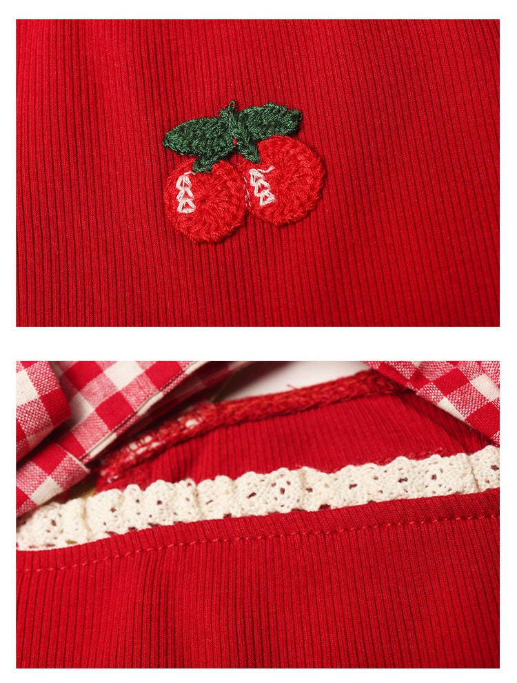 ArtisanUni Thin red dog shirt