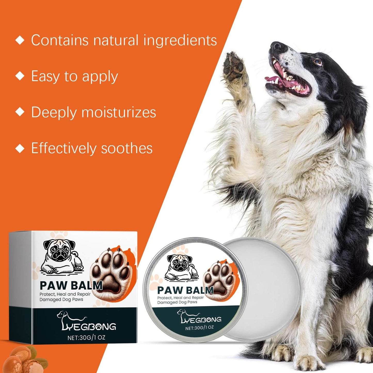 Organic Paw Balm for Cracked Paws
