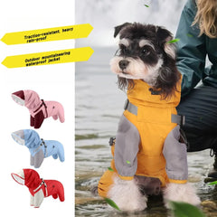 ArtisanUni Outdoor hooded detachable dog raincoat