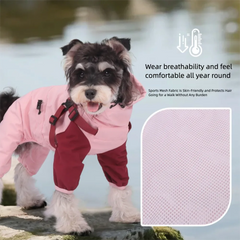 ArtisanUni Outdoor hooded detachable dog raincoat