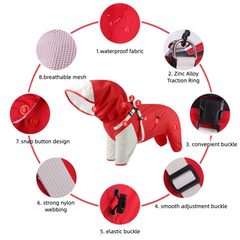 ArtisanUni Outdoor hooded detachable dog raincoat