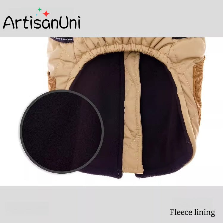 Fleece-Lined Dog Harness Vest for Warm & Comfortable Walks | ArtisanUni