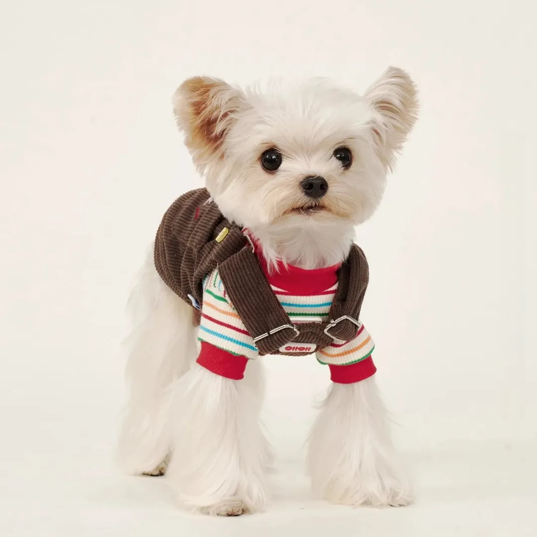 ArtisanUni Red striped pet T-shirt