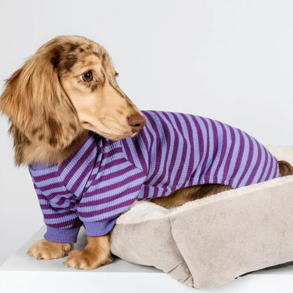 Cute Striped Dachshund Pajamas - Soft & Funny Dog Print Sleepwear Gift | ArtisanUni