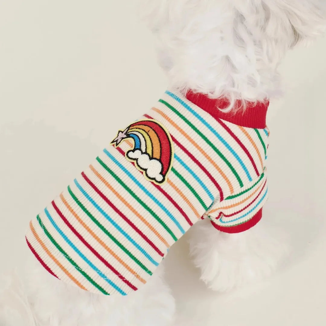 ArtisanUni Red striped pet T-shirt