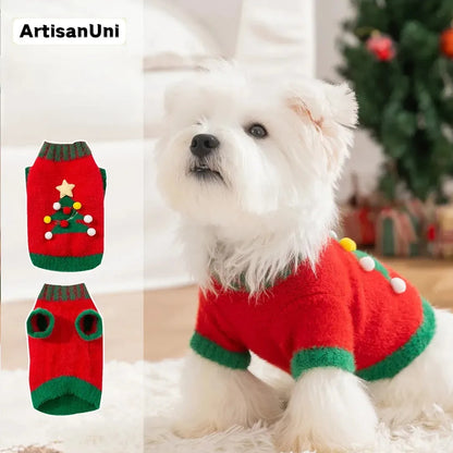 Christmas Sweater for Dogs & Cats | Festive Holiday Pet Clothing | ArtisanUni