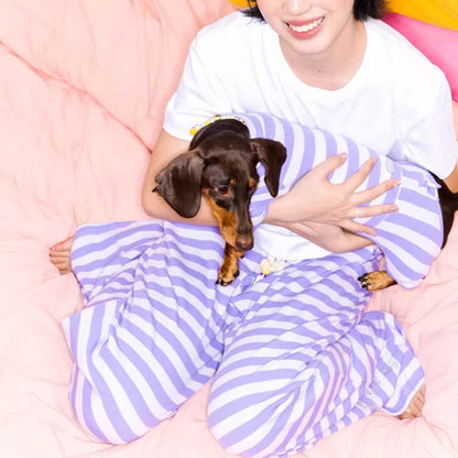 Dachshund Pajamas | Four-Legged Stripe Sleepwear for Wiener Dogs | ArtisanUni
