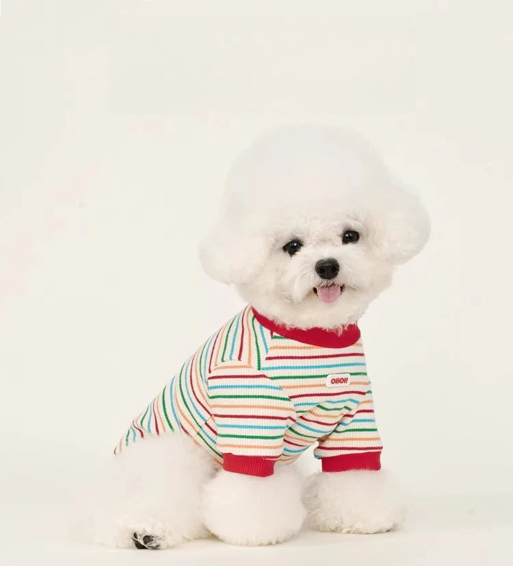 ArtisanUni Red striped pet T-shirt