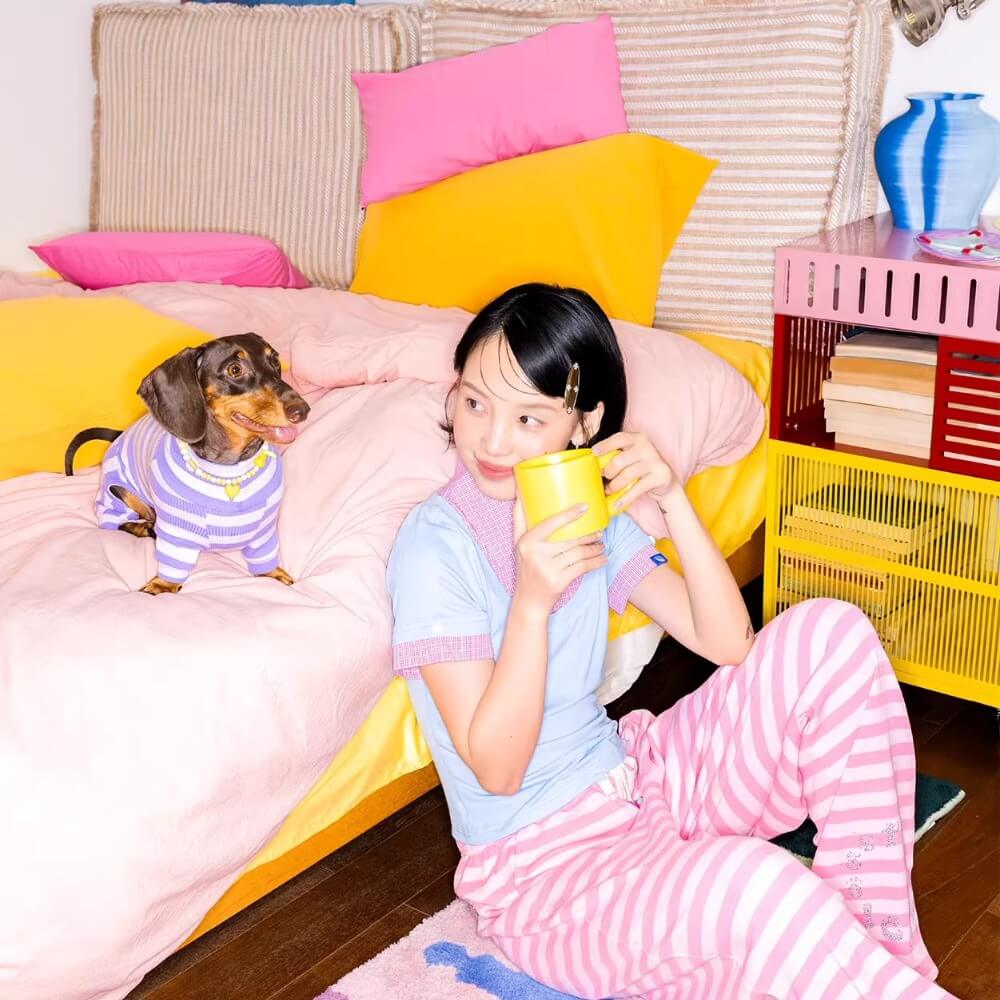 Dachshund Pajamas | Four-Legged Stripe Sleepwear for Wiener Dogs | ArtisanUni